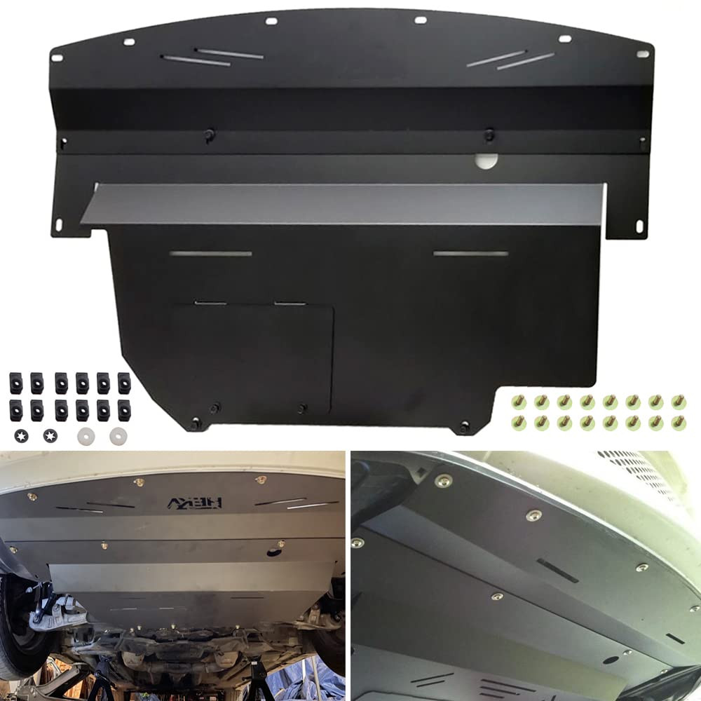 Black Aluminum Front Lower Engine Splash Shield Guard Under Tray Cover Skid P...