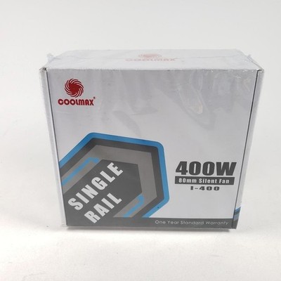 Coolmax I-400 400W 88mm Silent Fan Single Rail ATX Power Supply JD-450-I-400