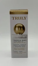 NEW NIB Truly Vanilla Baby Luxury Body Oil Travel Size 50ml/1.7oz Free Ship ATHN