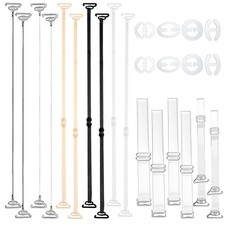 24Pcs Clear Bra Straps Invisible Bra Straps Replacement Elastic Dance Bra Cle...
