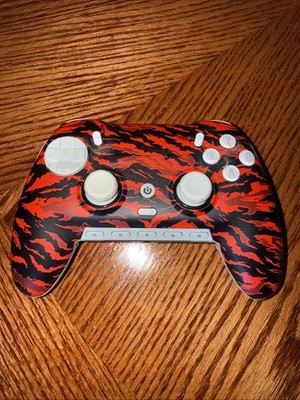 SCUF Envision Pro V1 Wired Gaming Controller for PC. Red Tiger Design. Not HE!