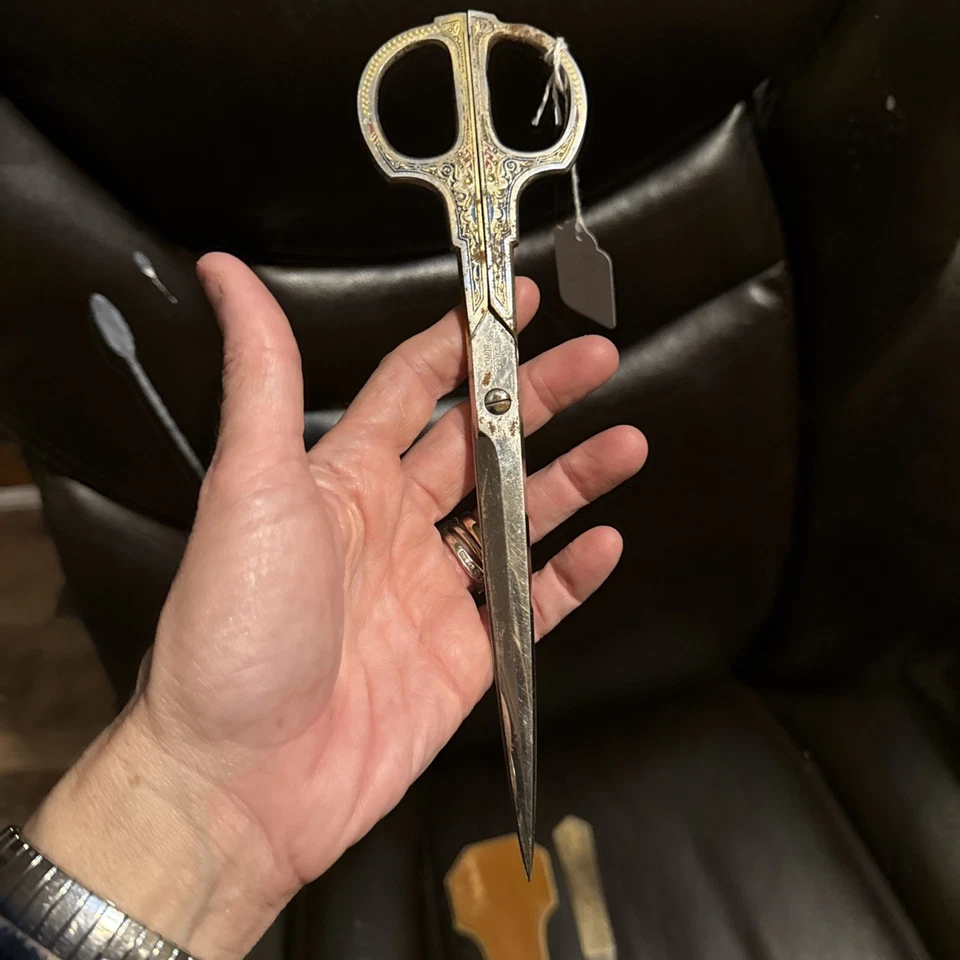 Vintage Solingen scissors, letter opener, and holder made in Germany - Image 3 of 4