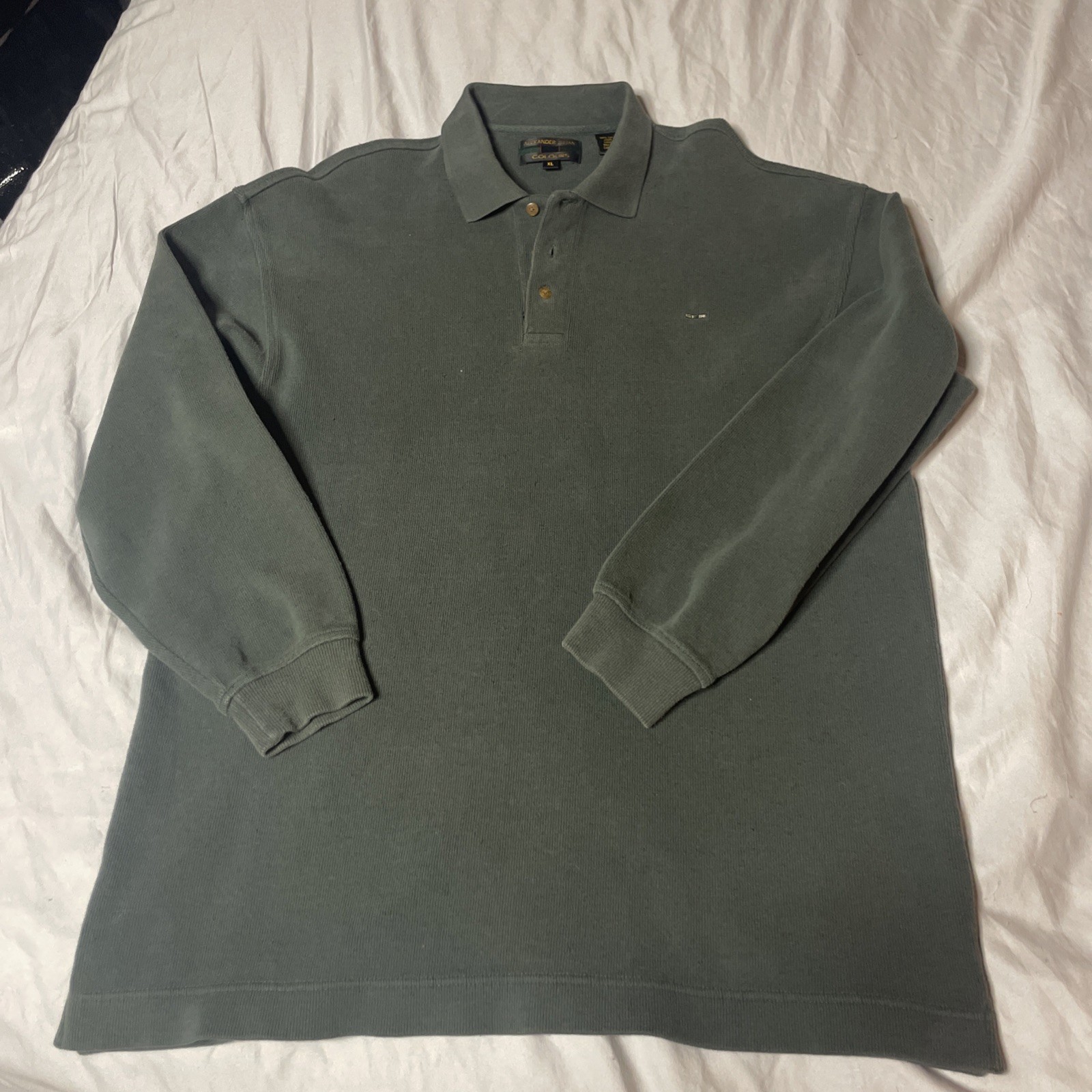 VTG Alexander Julian Colours Polo Long Sleeve XL Men’s Heavy 100% Cotton