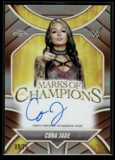 2025 Topps Chrome WWE Cora Jade #MOC-CJ Marks of Champions Auto Orange /25