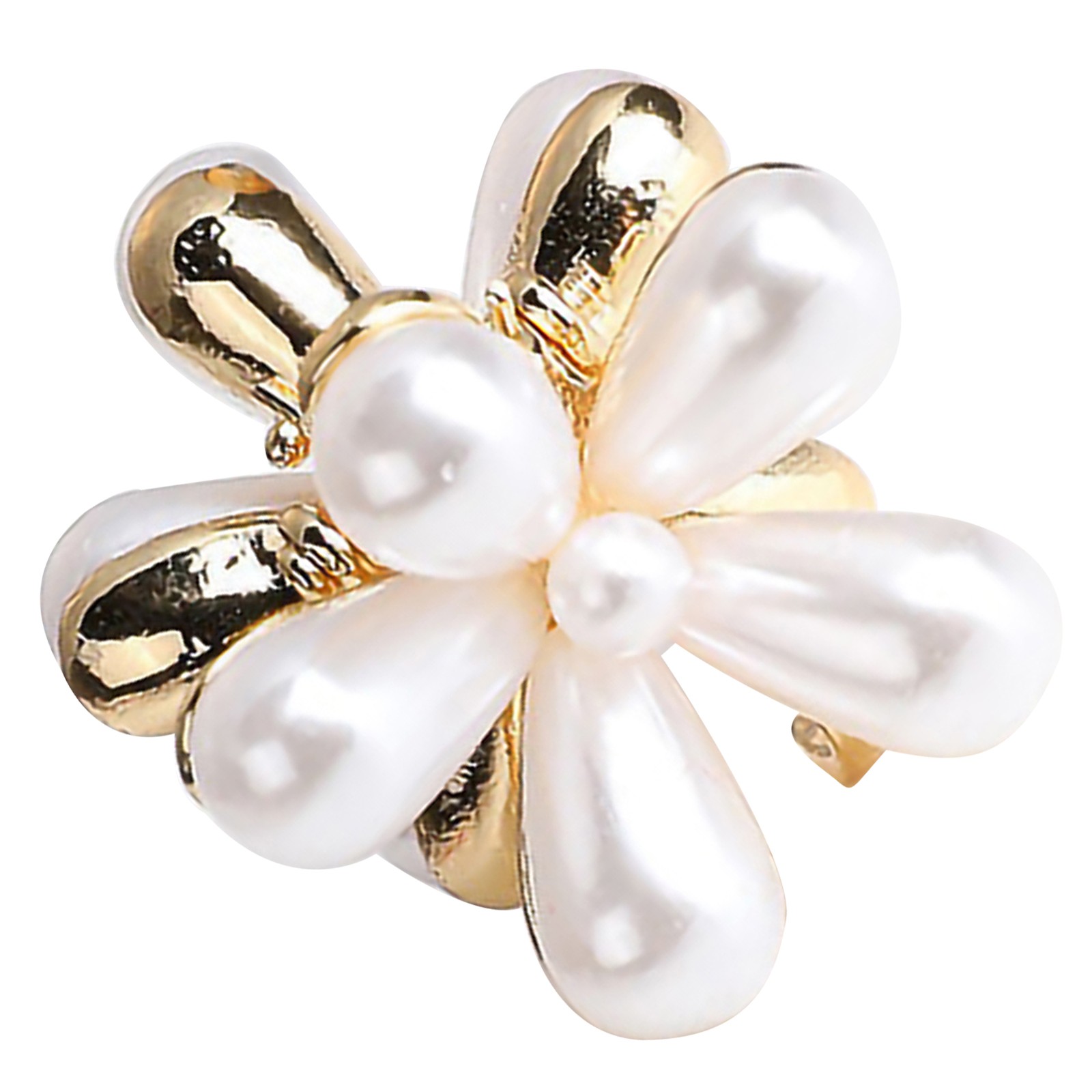 Hair Clip Faux Pearl Prevent Slip Fashionable Flower Headwear Hair Barrettes BAJ
