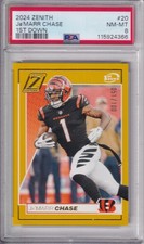 2024 Panini Zenith 1st Down Ja'marr Chase /100 #20 PSA 8 NM-MT