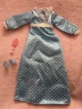 Barbie Fashion Avenue Lingerie Blue Blue Nightgown Nightgown Dress Gown 90s