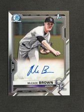 2021 Bowman Chrome Draft McCADE BROWN 1st Rookie AUTO #CDA-MBR Rockies RC SP