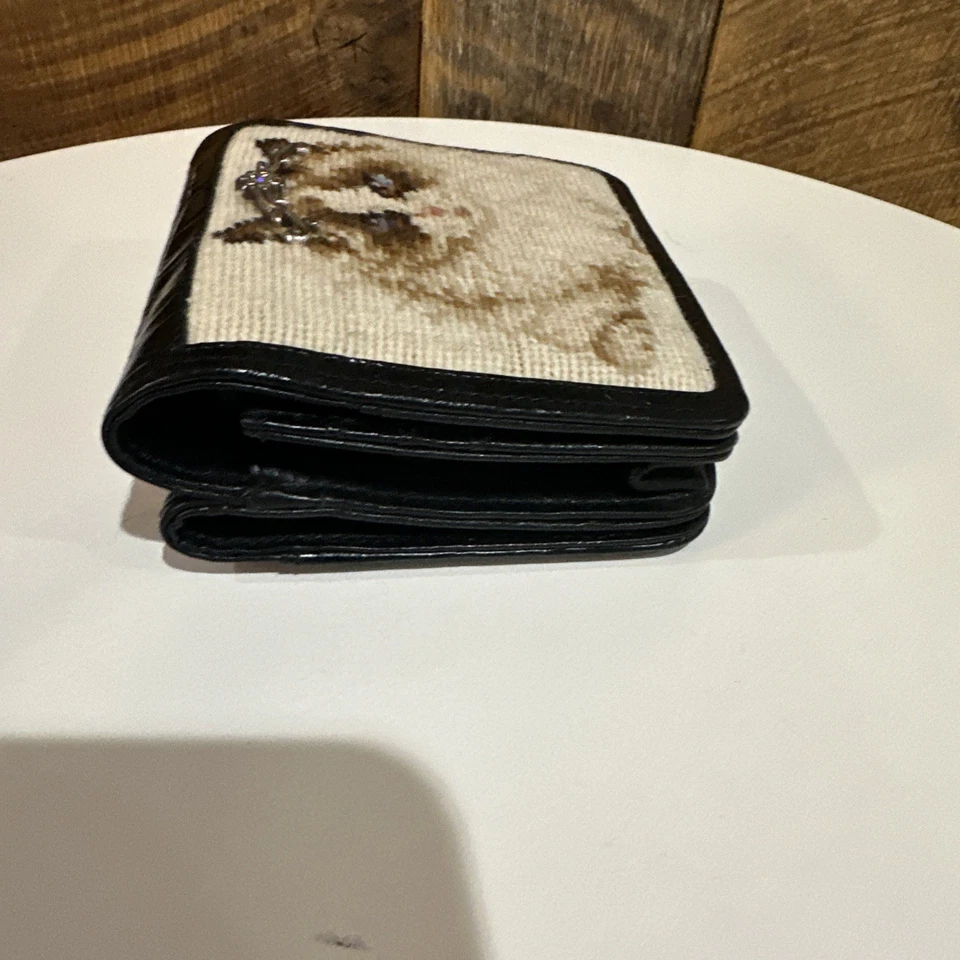 De Colección Brighton Fantasía Felina Punta de Aguja Gato Bandolera Cartera Cartera Bordada Foto 3 de 4