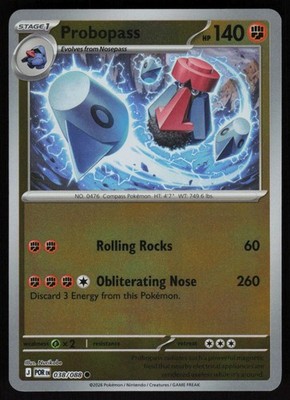Probopass Reverse Holo Common ME03: Perfect Order 038/088 NM