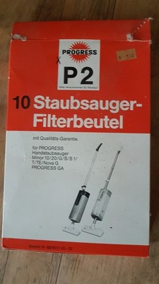 Staubsaugerbeutel,  Progress P2, Vintage, 8 x in geöffneter OVP + 1x Melitta P34