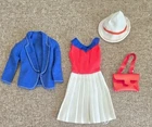 Vintage 1975 Barbie Cara PJ Get Ups N Go Olympic Fashion Parade Outfit #7244