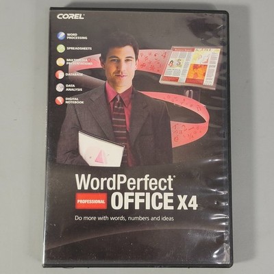 Corel Word Perfect Office X4 Pro Edition CD-ROM Software for Windows 3-Disc Set