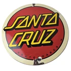 Vintage Santa Cruz Skateboards Logo Porcelain Signs - Classic Skateboard Signs