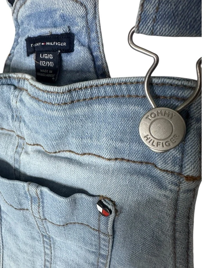 Tommy Hilfiger Denim Vestido Mono Niñas Talla Grande 12/14 ¡ENVÍO RÁPIDO! Foto 4 de 4