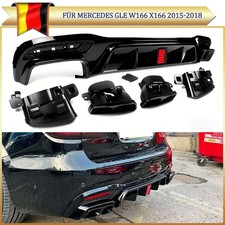Heckdiffusor Diffusor schwarzen Doppel Endrohre für Mercedes GLE W166 X166 15-18 Heckdiffusor Diffusor schwarzen Doppel Endrohre für Mercedes GLE W166 X166 15-18