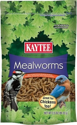 Kaytee Wild Bird Food Mealworms For Chickens, Cardinals, Bluebirds, Robins 3.5oz