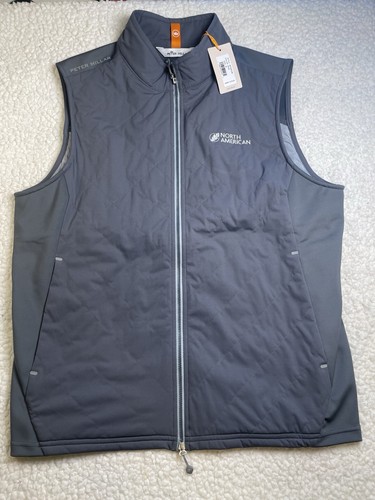Neu mit Etikett Peter Millar Crown Sport Herren Medium Fuse Elite Hybrid Weste Eisen (UVP $ 178) - Bild 1 von 8