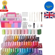 Creative 62 Color Polymer Clay Kit – Non-Hardening, Fun for Kids & Beginners!