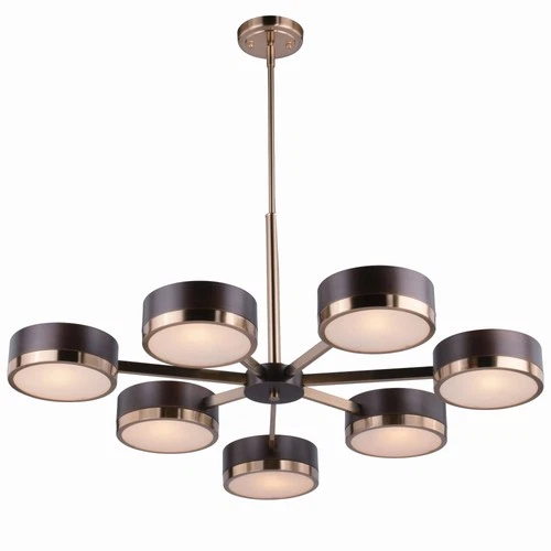 Madison 7-Light Chandelier in Mid-Century Modern and Drum Style 20.25 Inches - Picture 1 of 6