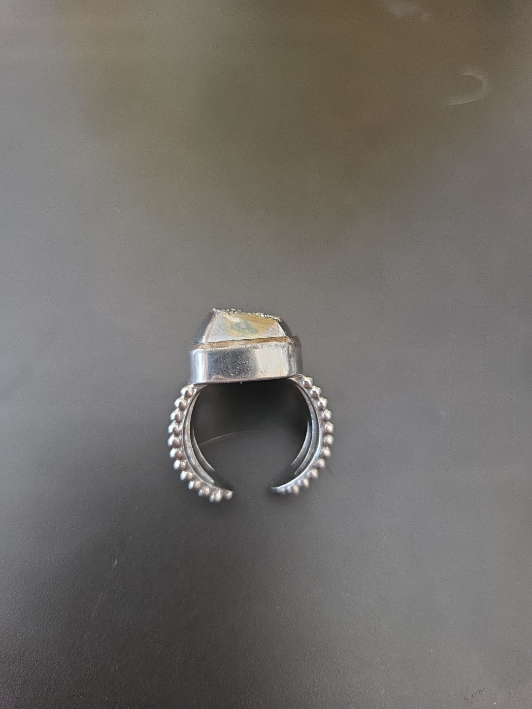 925 Sterling Silver Druzy Statement Ring India  A… - image 7