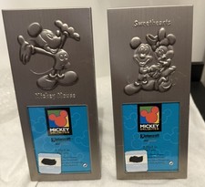 Set Of 2 Disney Mickey & Minnie Mouse Sweethearts Picture Photo Frames Silver