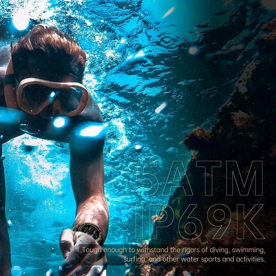 Smart Watch Con GPS, 50M Impermeabile Rispondere/Fare Una Chiamata, Robusto Fitn - Immagine 4 di 4