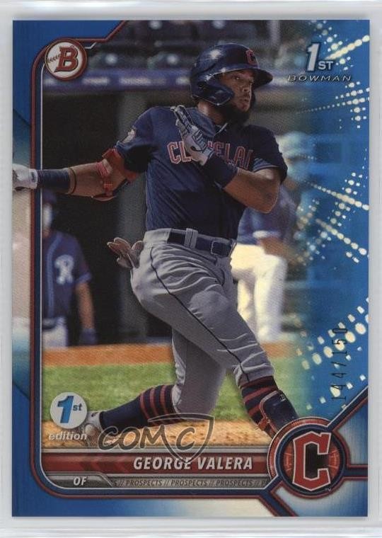 2022 Bowman 1st Edition Blue Foil 144/150 George Valera #BPPF-22 1m8