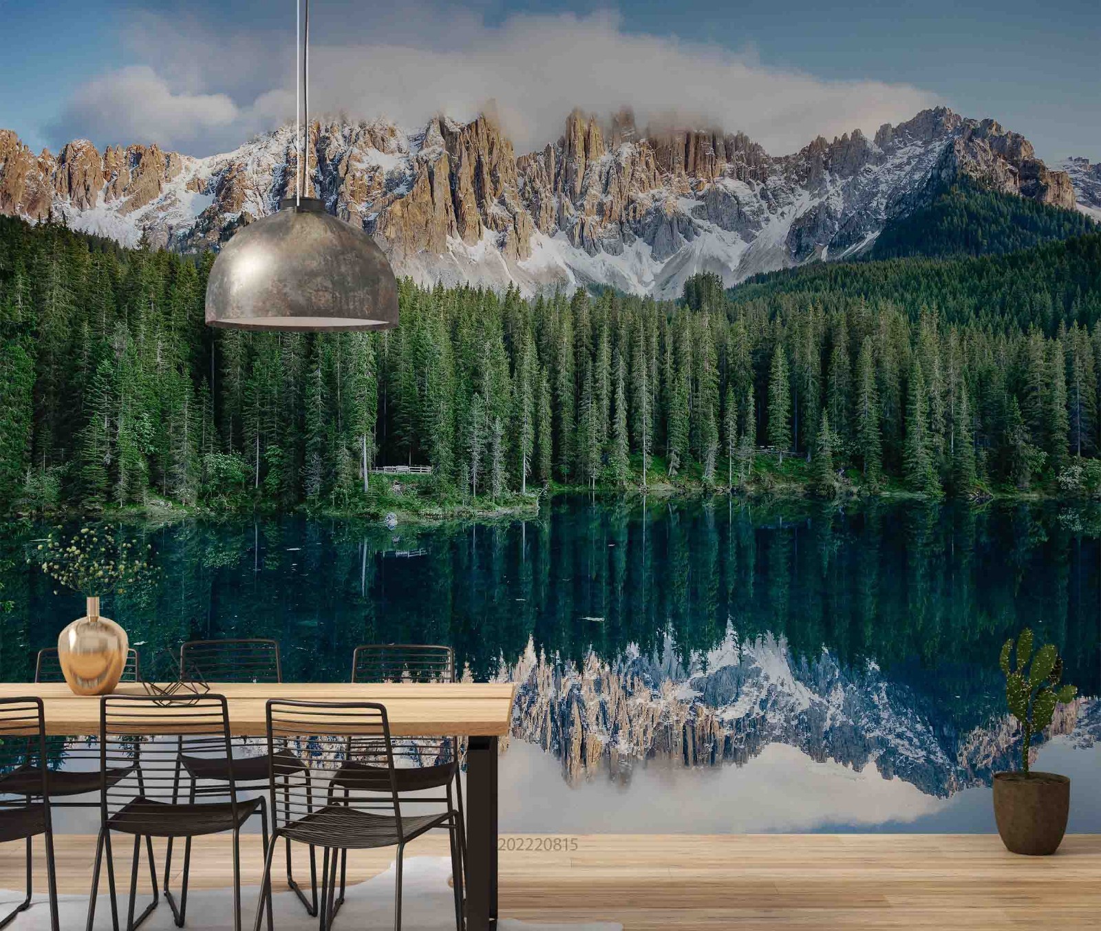 3D Mountain Forest Lake Landscape Wall Murals Wallpaper Murals Wall Sticker