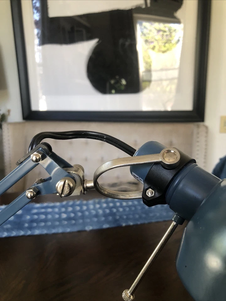 宜家 FORSA 蓝色台工作灯带可调节臂头金属灯铰接工作 — 第 3/4 张图片