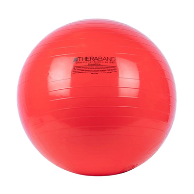 Standard Exercise Ball, 22'' Red Stability Trainer for 5'1'' 5'6'' Users, Yoga.