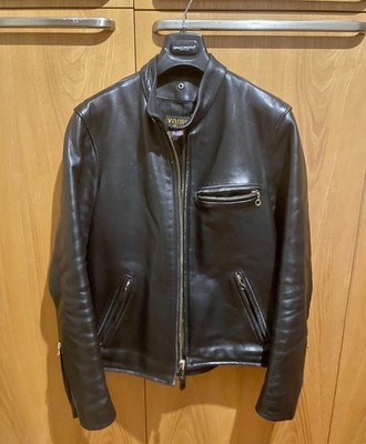 VANSON Single Riders Jacke Stehkragen schwarz Leder Gr. 40