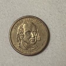 James Madison Presidential $1 Coin 2007 Copper-Zinc-Manganese-Nickel