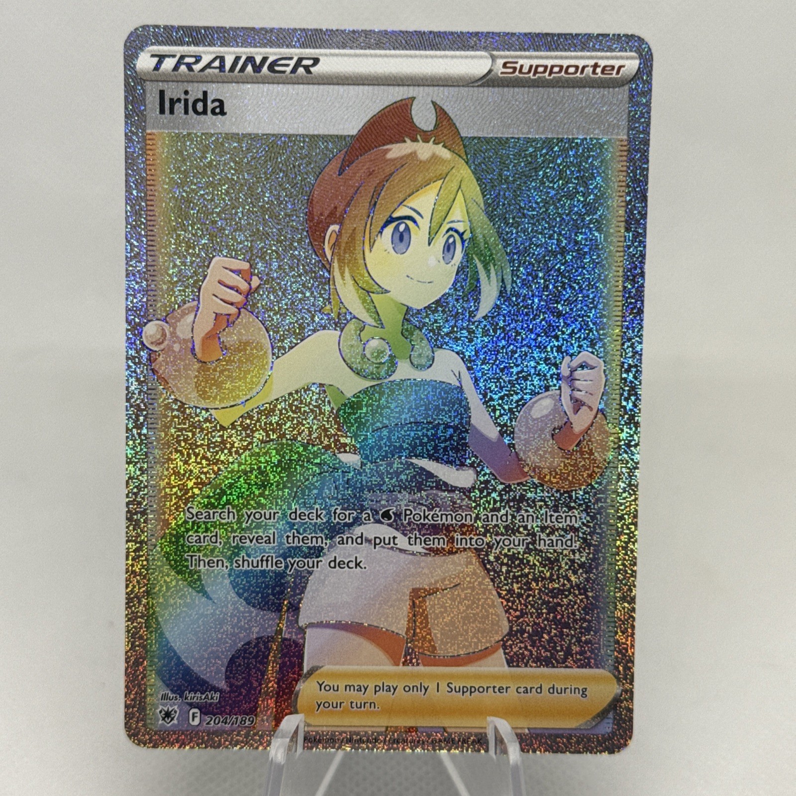 Irida 204/189 Pokémon TCG Astral Radiance Holo Secret Rare Rainbow Rare NM