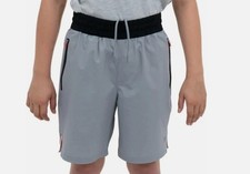 Wilson Youth Boys Weathervane Gray w Black Tech Shorts Drawstring Zip Pockets XL
