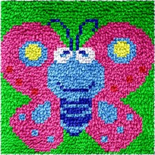 Numptain Latch Hook Kits for Adults,DIY Rug Crafts Butterfly, Style B