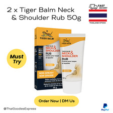 2pc x Tiger Balm Neck Shoulder Rub 50g THAI Pain Relief Cream Non-Greasy