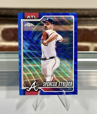 2026 Topps Chrome SPENCER STRIDER #/150 BLUE WAVE REFRACTOR Braves 110
