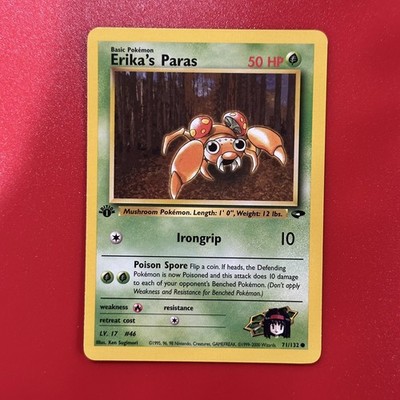 Erika s Paras 71/132 - Gym Challenge - 1st Edition - WOTC - NM/ LP+