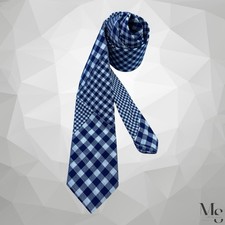 BROOKS BROTHERS RED FLEECE Blue Plaids Cotton Tie Made In USA 59 -2.75 " EX COND