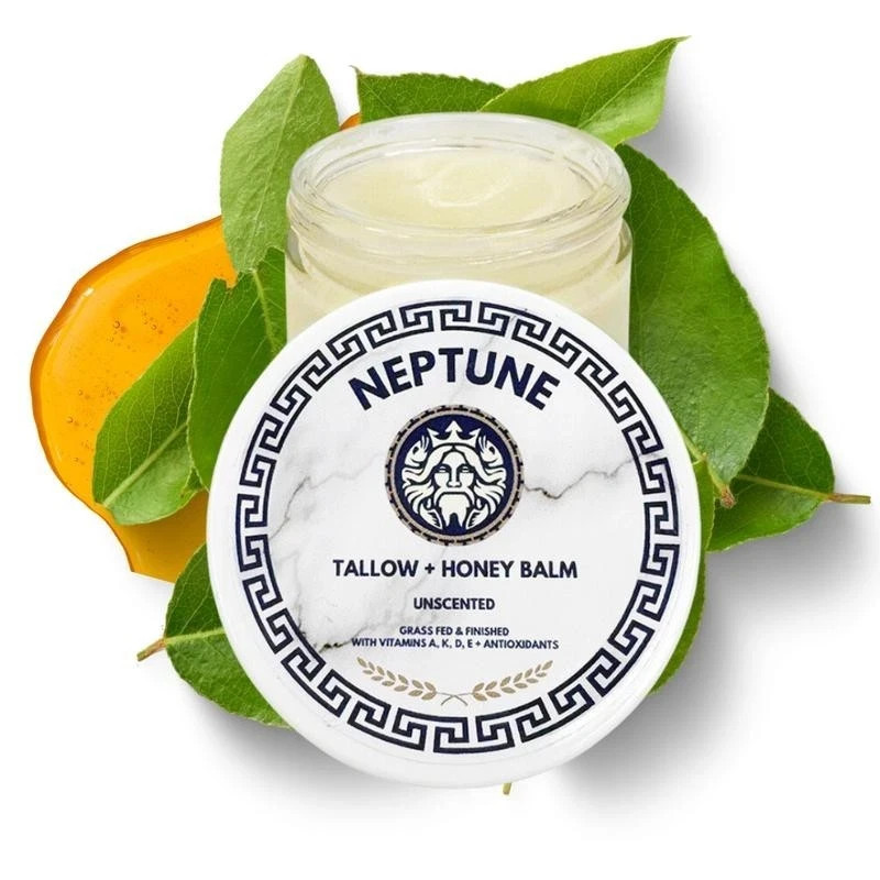 Neptune Tallow & Honey Anti-Aging Balm - With Manuka Honey, Grass Fed/Finishe