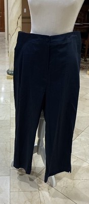 Sears Classic Elements Women's size 18 Sateen Crop Capri Pants Blue NWT