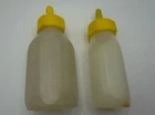 Vintage 1980s Cabbage Patch Doll Baby Bottle Lot Of 2 1983 Coleco Yellow