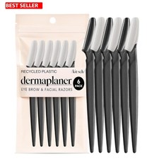 Versatile 6 Count Dermaplane Razor Set for Radiant Skin Eyebrow Shaping