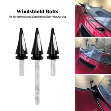 Windscreen Windshield Black Spike Screws For Harley Street Electra Glide 14-2025