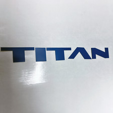 Blue Letters For Nissan Titan Tailgate Guard Plastic Inserts 2016 - 2021 Blue Letters For Nissan Titan Tailgate Guard Plastic Inserts 2016 - 2021
