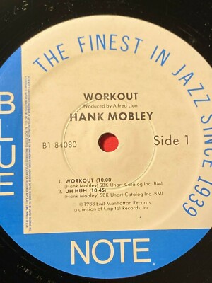 HANK MOBLEY - Workout ~ BLUE NOTE 84080 (1988 issue) w/Grant