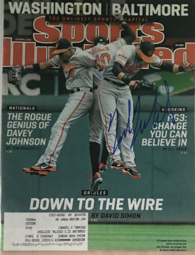 NICK MARKAKIS Autographed Signed Sports Illustrated Orioles Magazine Baseball - Picture 1 of 1