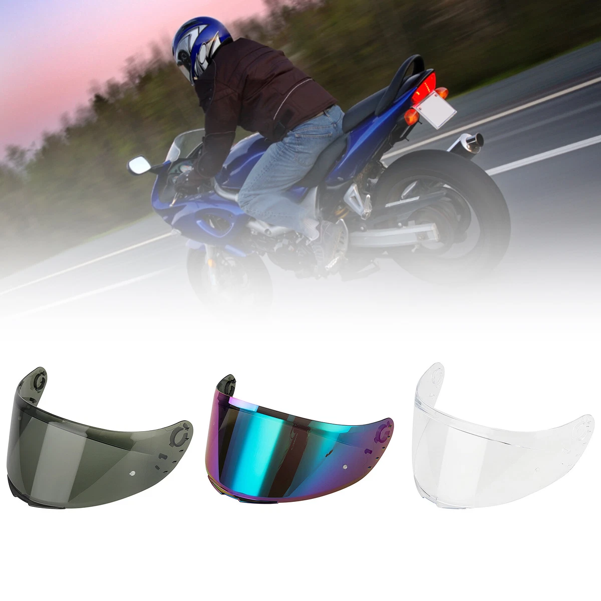 Rapid Motorcycle Helmet Visor Anti Fog Pinlock Ready Clear Smoke For MT V14 UK