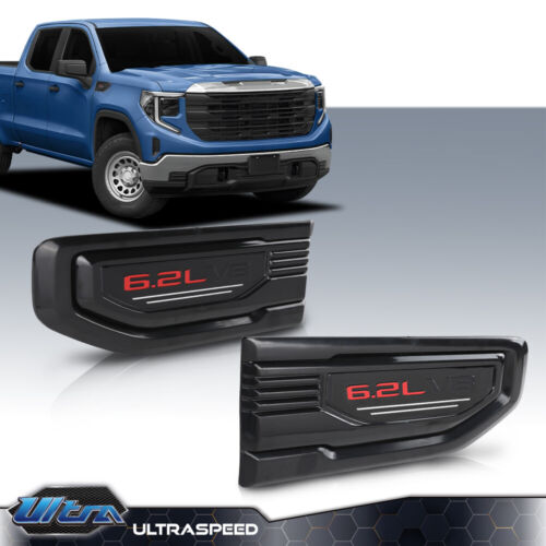 Kit emblema ventilación guardabarros 86532094 negro apto para GMC Sierra 1500 2019-2024 6,2 L - Imagen 2 de 12